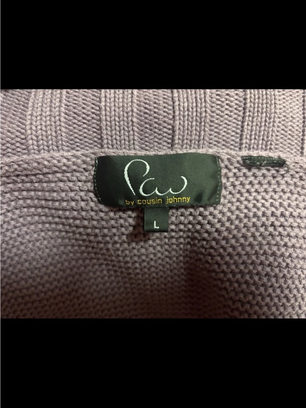 Cousin Johnny Open-Front Shawl Collar Cardigan Sweater - Lavender Mauve
